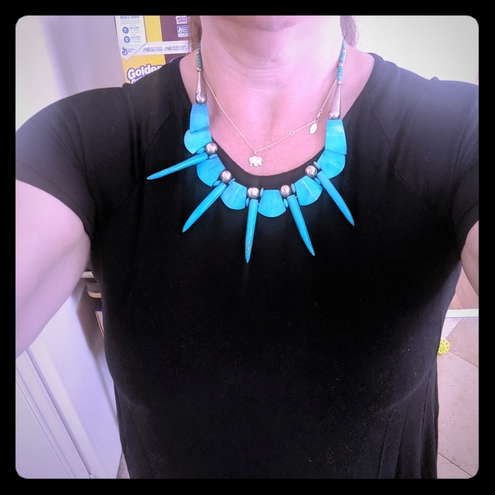 Vintage turquoise necklace Native or Mexico